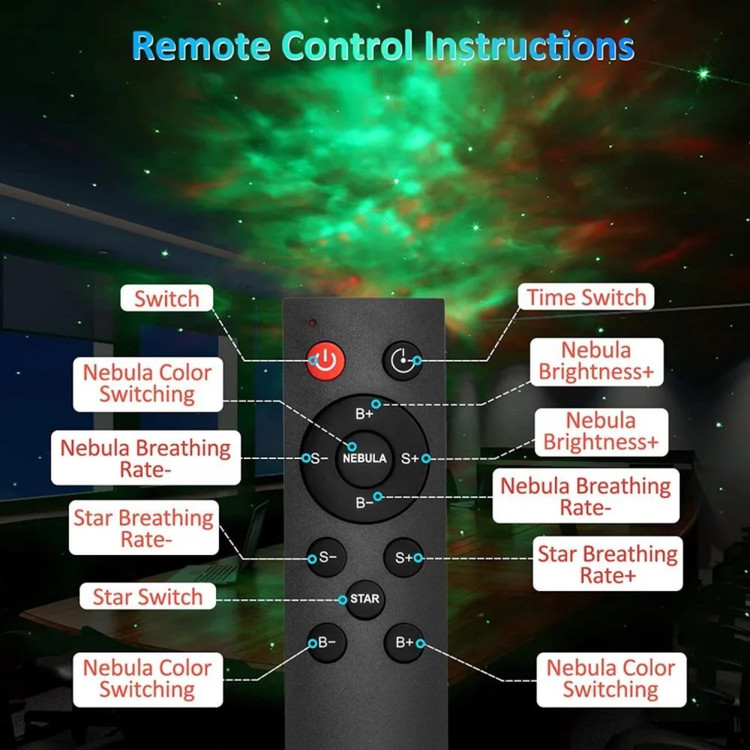 عکس صنعتی از کنترل پروژکتور کهکشانی مدل فضانورد با توضیحات کامل نحوه ی کار
