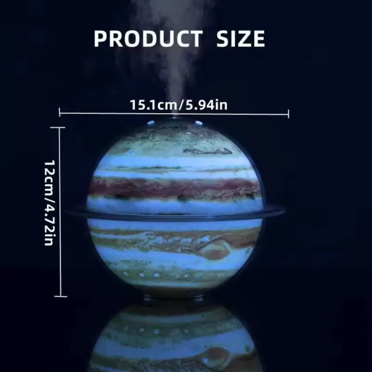 بخورسرد و شب خواب کرهزمین پایه چوبی و ابعاد محصول از نمای رو به رو