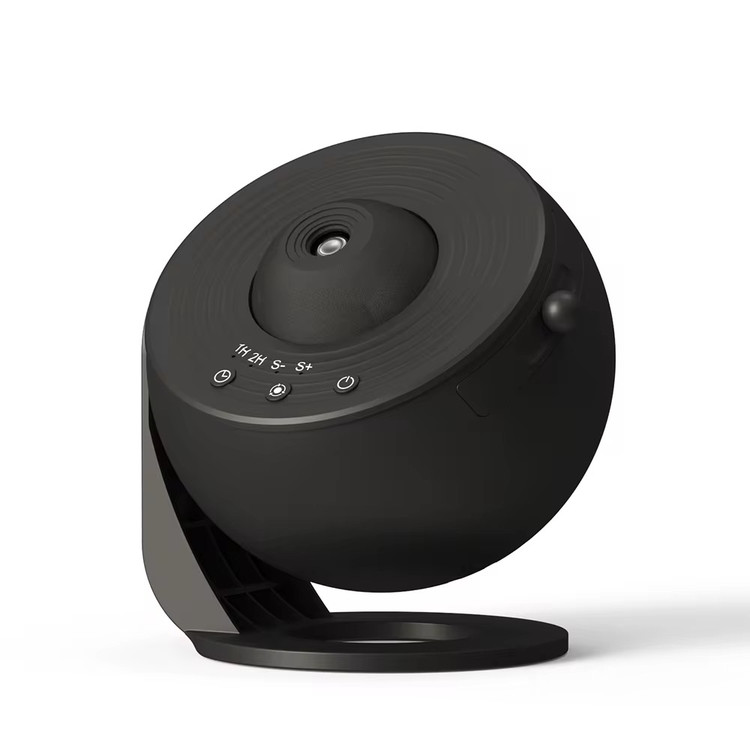 عکس صنعتی پروژکتور کهکشانی ١٣ اسلایدی مدل BL-DQY02 رنگ مشکی از نمای بغل با پشت زمینه ی سفید