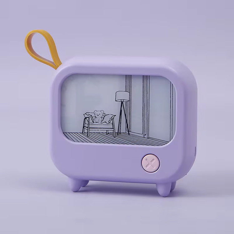 نمای رو به رو از شب خواب ٢ حالته رنگ بنفش با پشت زمینه ی بنفش کم رنگ