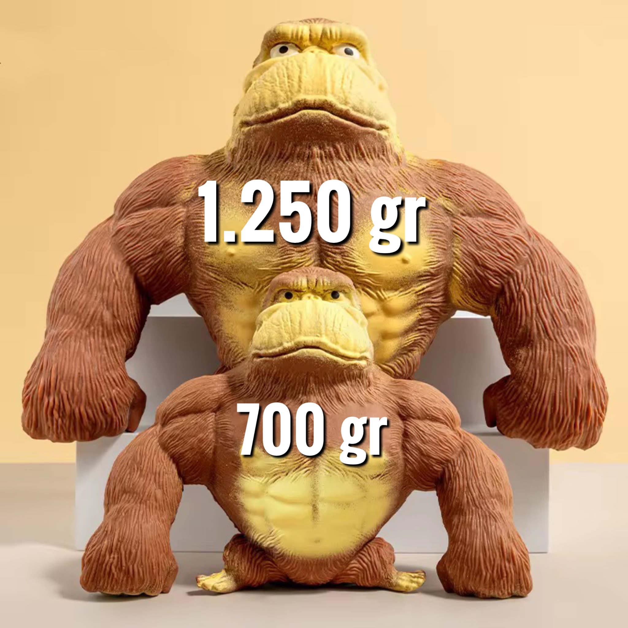 دو عدد فیجت شنی ضد استرس با دو سایز مختلف و نمایش وزن های آنان