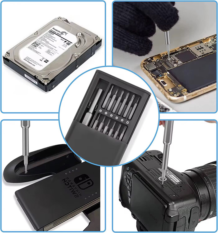 کارایی مجموعه ٢٤ عددی پیچ گوشتی در عینک ، موبایل ، لپ تاپ و همه ی پیچ های ریز و درشت