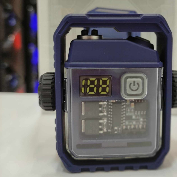 نمای اصلی فندک پلاسمایی چرغ قوه و اسپینر دار مدل D68 رنگ آبی