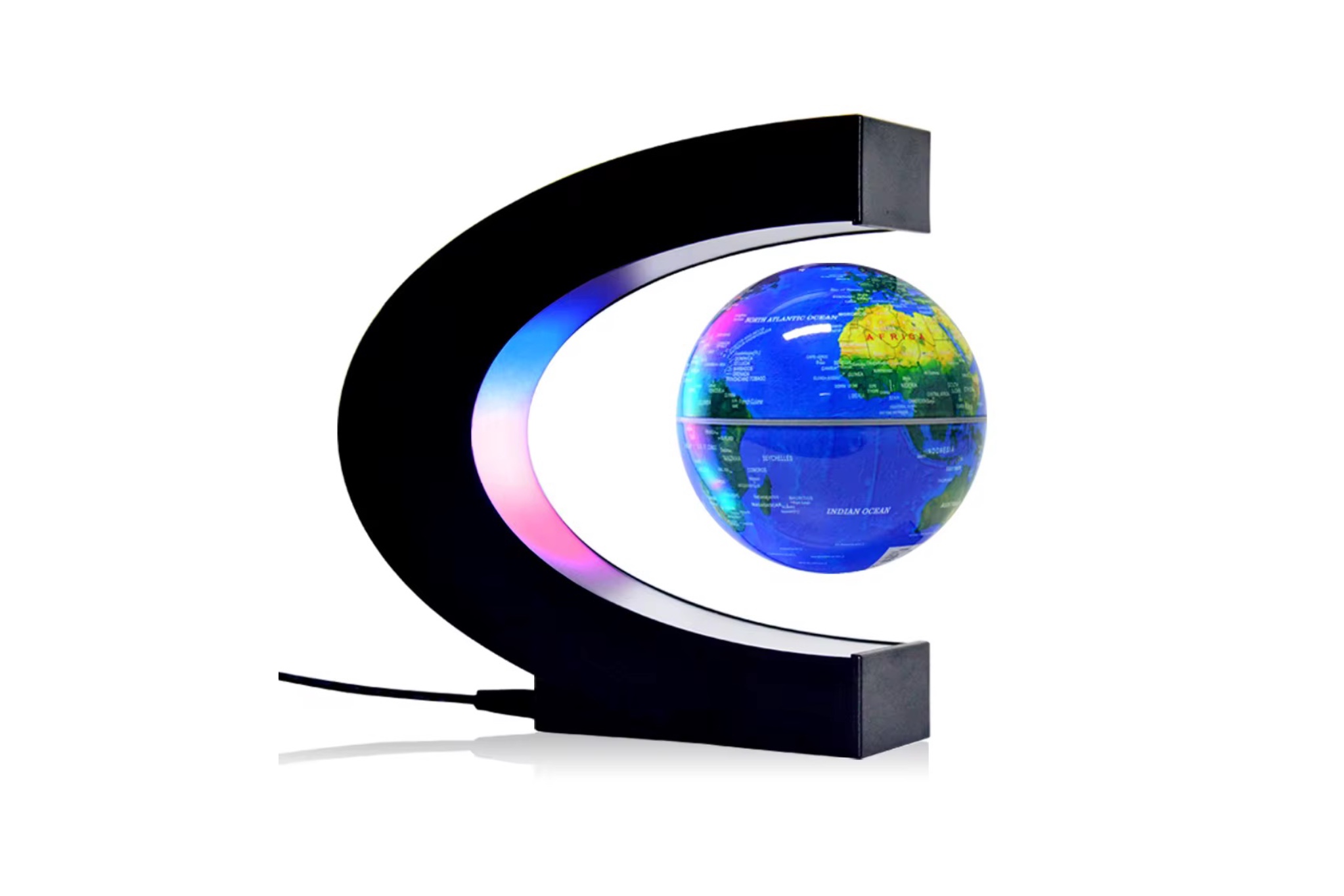 کره‌ی زمین معلق دارای نور RGB دکوری جذاب