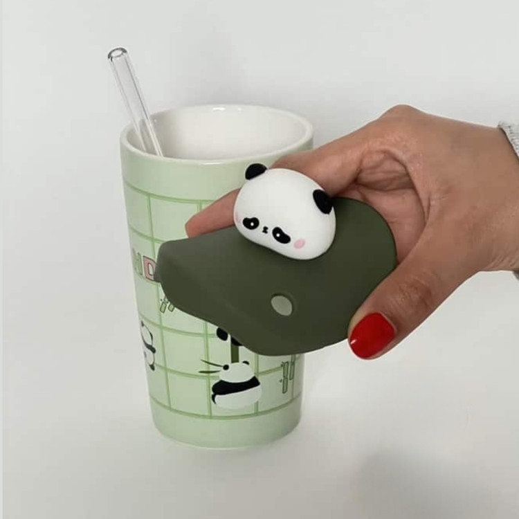 خرید ماگ درب دار مدل پاندا - در هیداگالریا