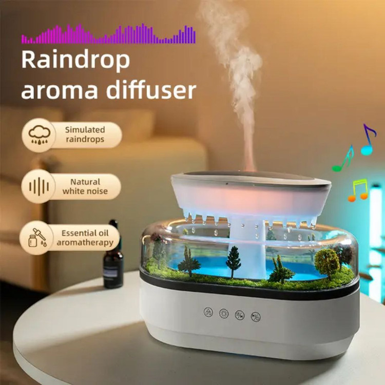 دستگاه بخور و خوشبو کننده و شبیه ساز باران مدل آمازون RGB دار (ارسال مستقیم از انبار مرکزی)